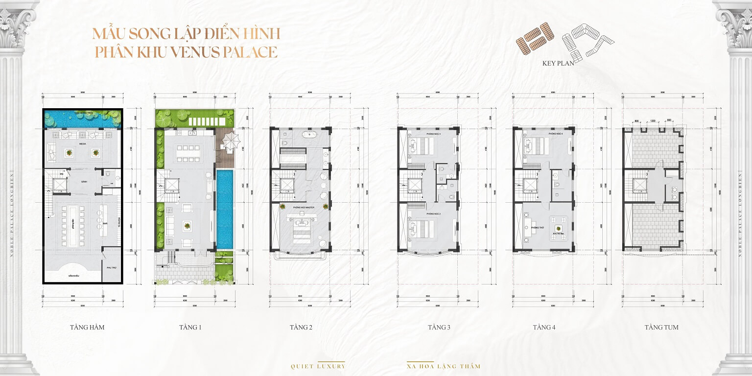 thiết kế biệt thự noble palace long biên phân khu venus palace